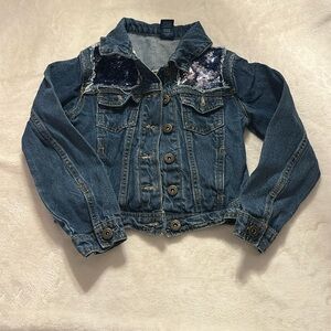 Jean jacket with sequence